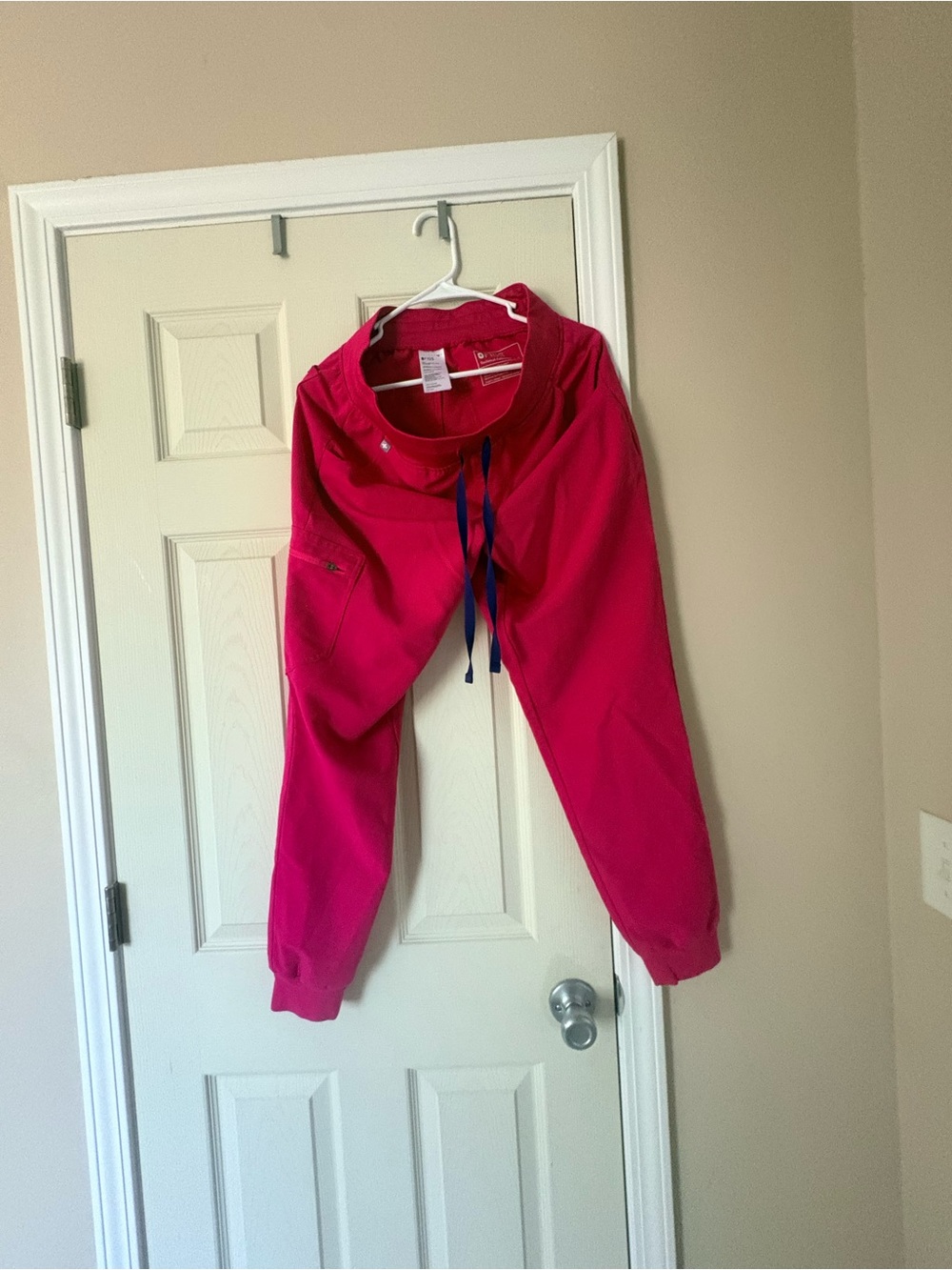 Women's Hot Pink Drawstring Jogger scrubs